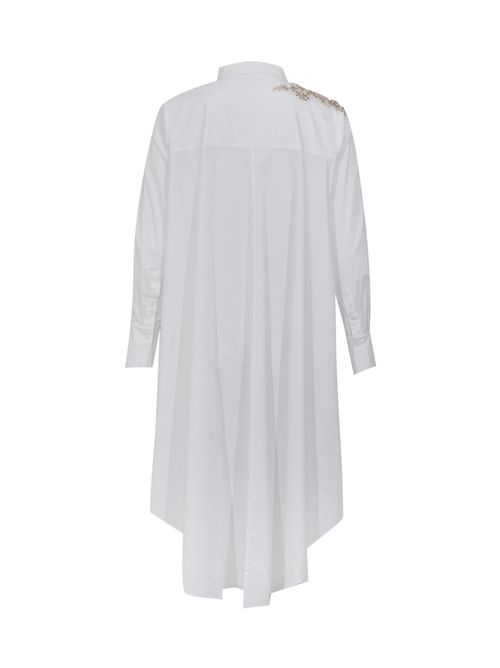 Abito in popeline con ricamo gioiello BLUGIRL | RA6144 T294311111